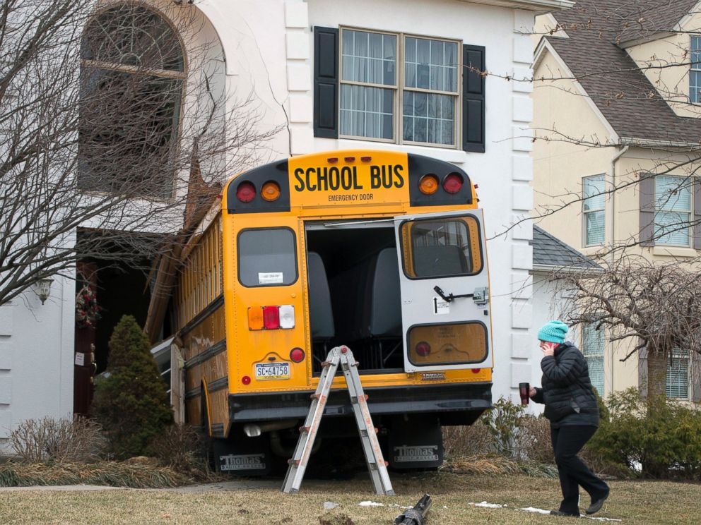 Pennsylvania School Bus Plows Into House - ABC News