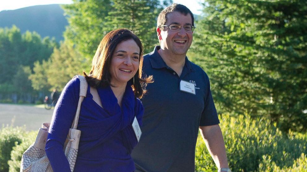 Facebook chief operating officer Sheryl Sandberg, left, and Dave Goldberg, CEO of Survey Monkey, arrive at the Sun Valley Inn for the 2011 Allen and Co. Sun Valley Conference, Wednesday, July 6, 2011, in Sun Valley, Idaho.
