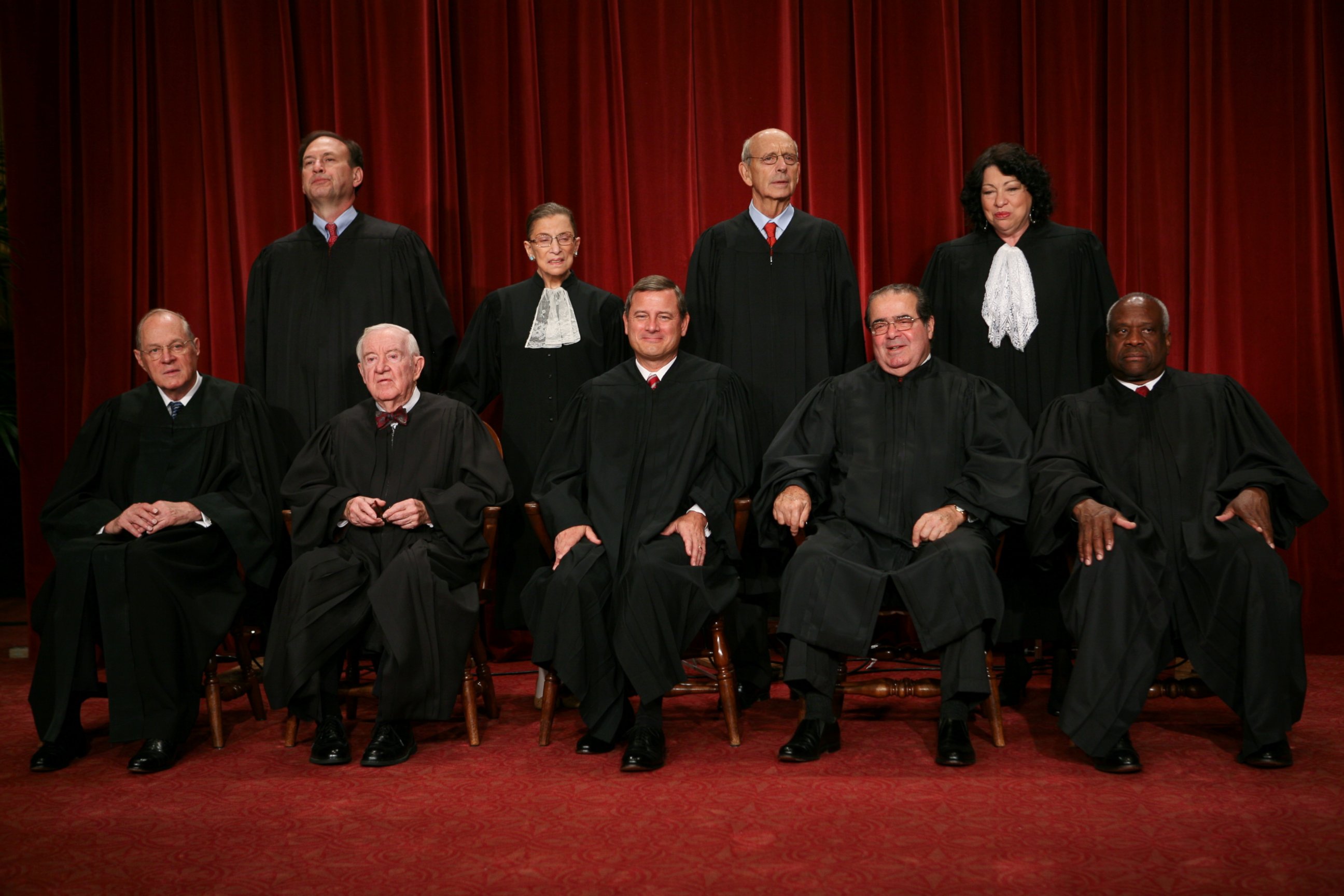 PHOTO: The Supreme Court Justices of the United States posed for their official family group photo in Washington, Sept. 29, 2009.