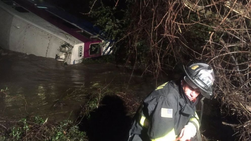 Dramatic Photos Show Aerial View of California Train Derailment - ABC News