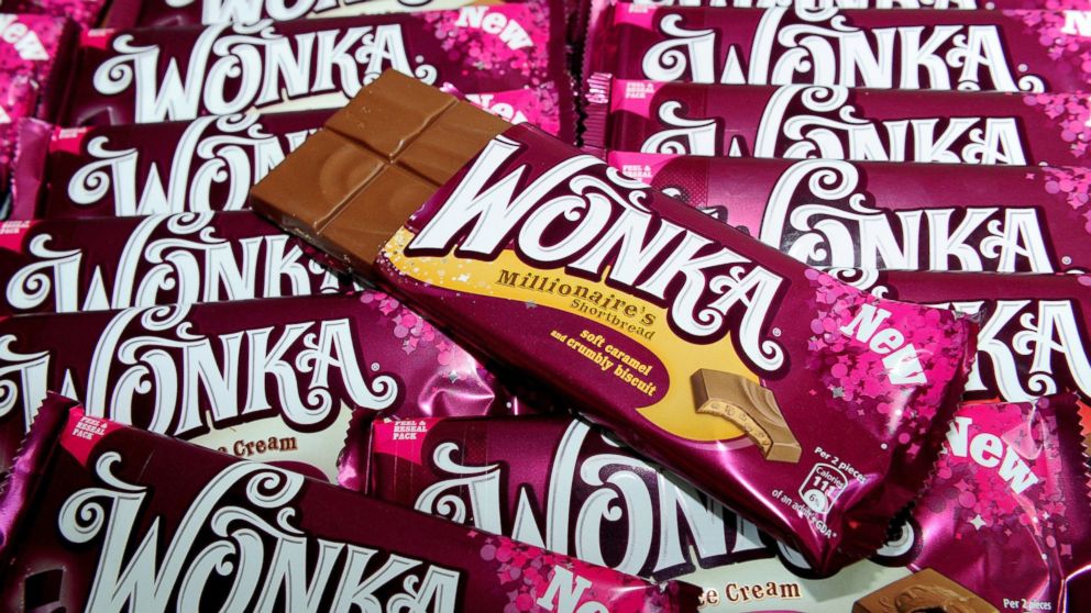 PHOTO: Wonka chocolate bars.