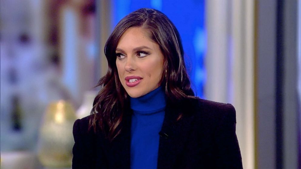 PHOTO: "The View" co-host Abby Huntsman reacts to Meghan Markle opening up about the stresses of motherhood on Monday, Oct. 21, 2019.