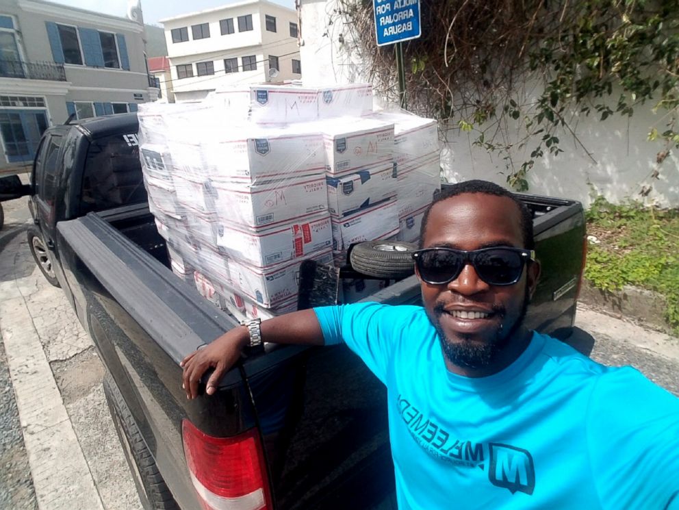 PHOTO: Vernon Araujo, the Director of Development at the Family Resource Center in the Virgin Islands, has helped distribute thousands of boxes.