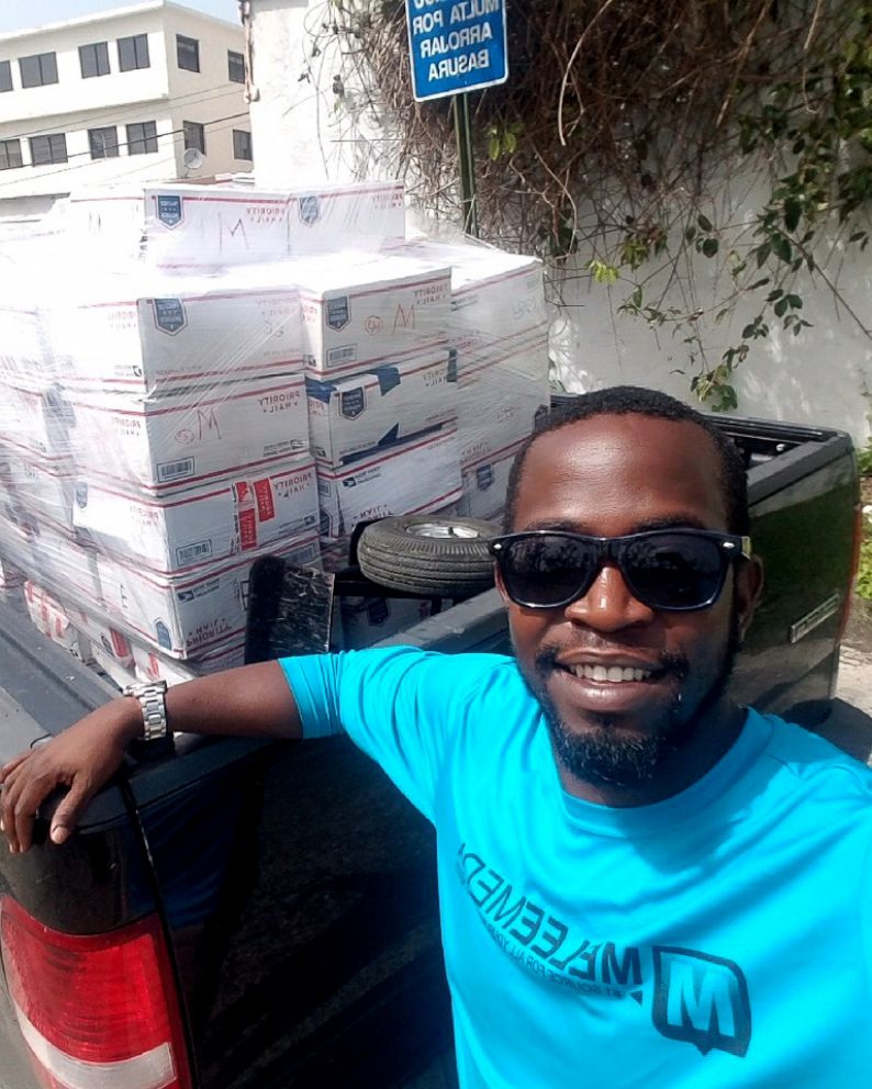 PHOTO: Vernon Araujo, the Director of Development at the Family Resource Center in the Virgin Islands, has helped distribute thousands of boxes.