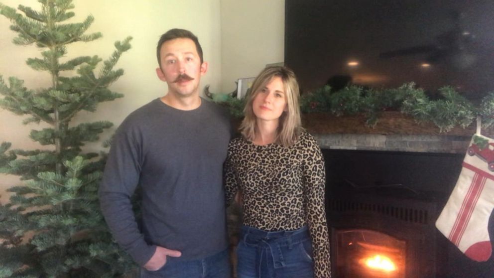 PHOTO: Chad and Dana Akenhead, of Corrales, New Mexico, decided to give away their Christmas trees in exchange for donations to help their community’s businesses.