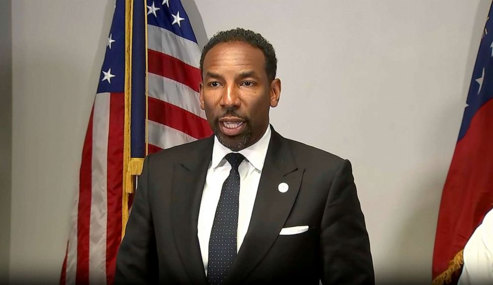 PHOTO: Atlanta Mayor Andre Dickens speaks at a news conference, July 5, 2023.