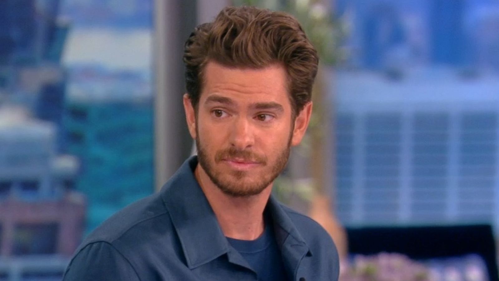 PHOTO: Andrew Garfield joins "The View" on Thursday, April 28, 2022.