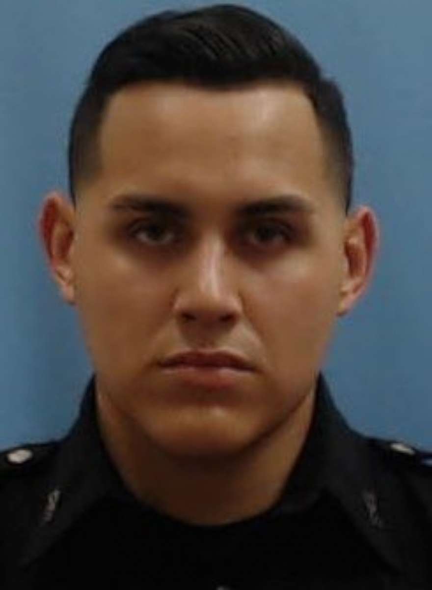 PHOTO: Jacob Arellano, a 25-year-old police officer with the Dallas Police Department, was killed traveling to work for the start of his shift when he was hit by a driver going the wrong way on the highway on Tuesday, Oct. 11, 2022.