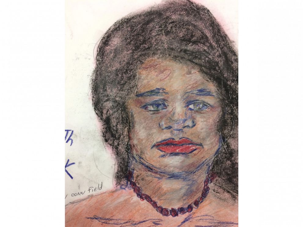 PHOTO: A sketch drawn by convicted serial killer Samuel Little of one of his victims. Little described the woman as 24-years-old and a black female. Killed in North Little Rock, Arkansas, 1992–1994.