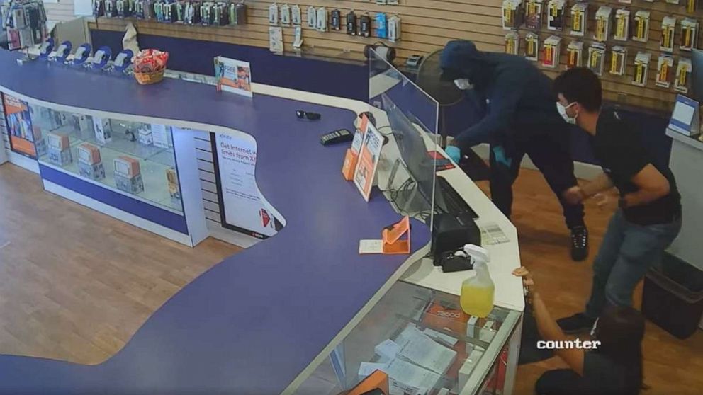 PHOTO: A man with an ankle monitor and already on parole for robbery has been arrested after allegedly committing armed robbery at a cell phone store in Culver City, California, when he held up two employees at gun point on Sunday, July 10, 2022.