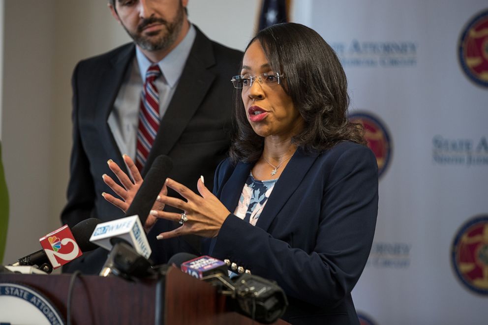 PHOTO: Orange-Osceola State Attorney Aramis Ayala speaks at a news conference in September 2019. Her office indicted 14-year-old Vamari Bostic on a murder charge, a decision juvenile justice reform advocates criticized, Sept. 23, 2019. 