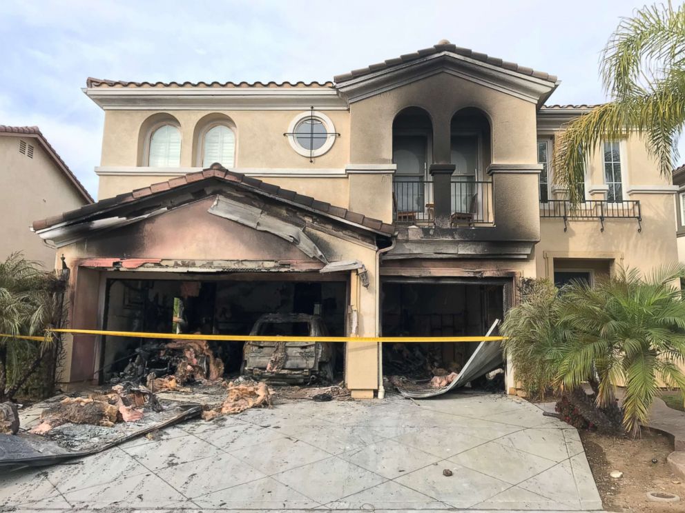 PHOTO: Laura Ohme's San Diego home was destroyed by a fire after her 2014 BMW X5 ignited while she says it was sitting parked and turned off in her garage.