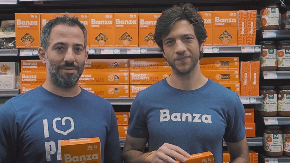 PHOTO: Brian and Scott Rudolph are the founders of "Banza" chickpea pasta company in Riverside, California.