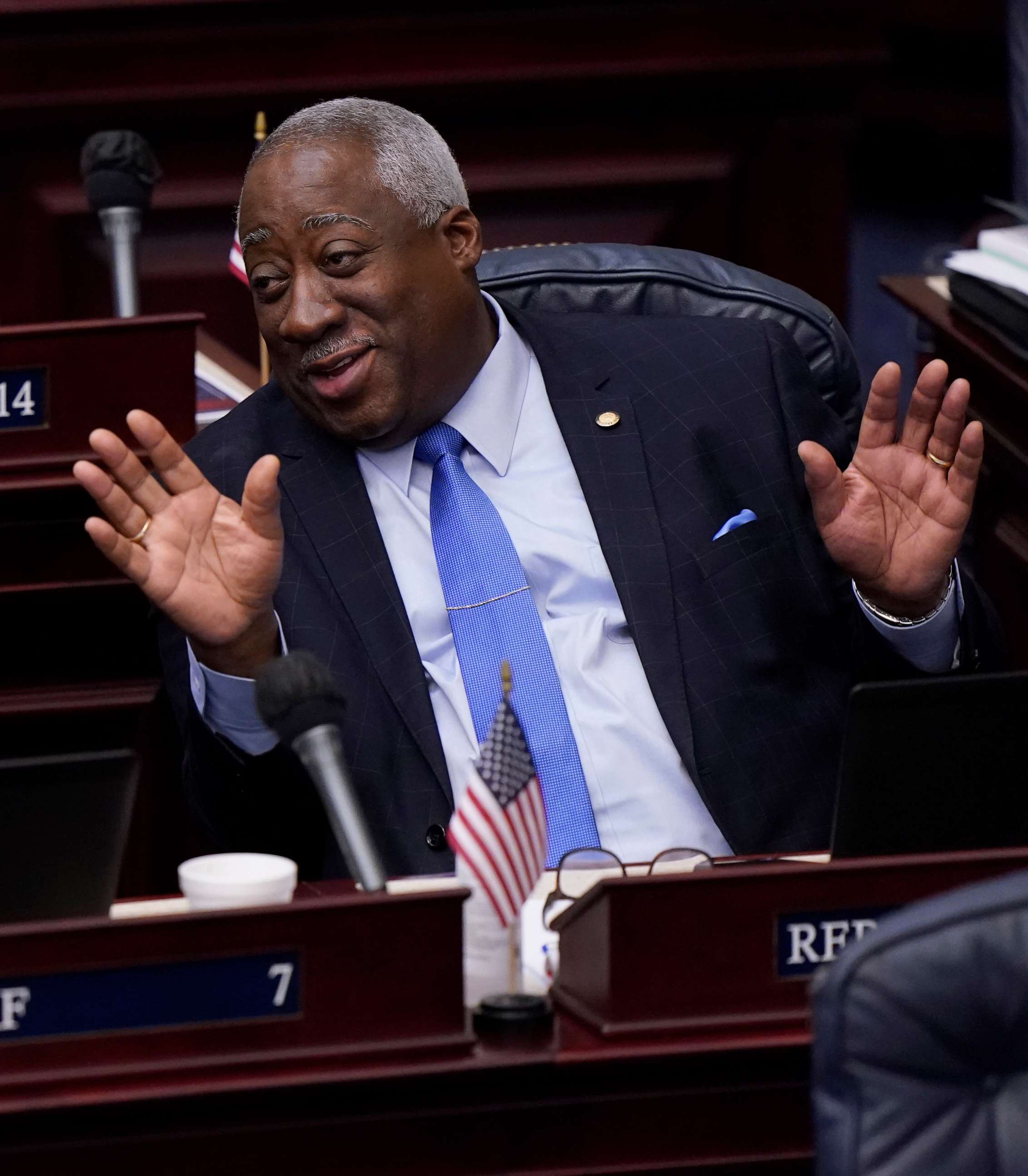 PHOTO: In this April 30, 2021 file photo Florida Representative Webster Barnaby is seen at the Capitol in Tallahassee, Fla.