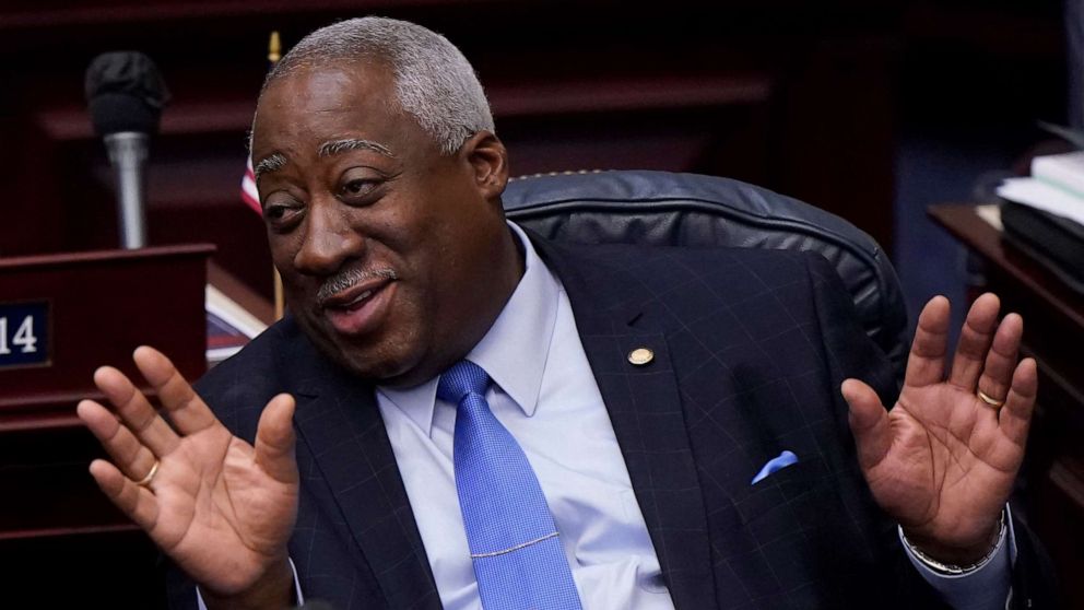PHOTO: In this April 30, 2021 file photo Florida Representative Webster Barnaby is seen at the Capitol in Tallahassee, Fla.