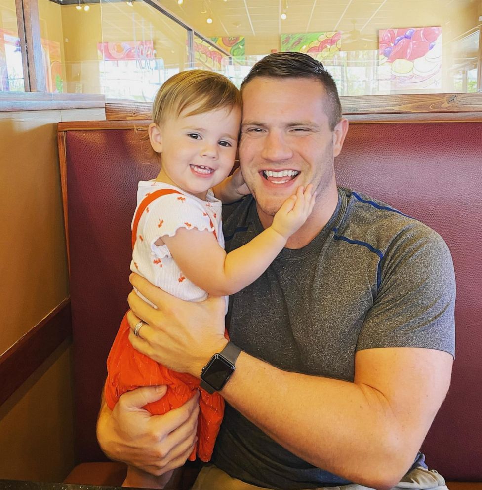 PHOTO: Jared holds his daughter, Bexley, now 2 years old.