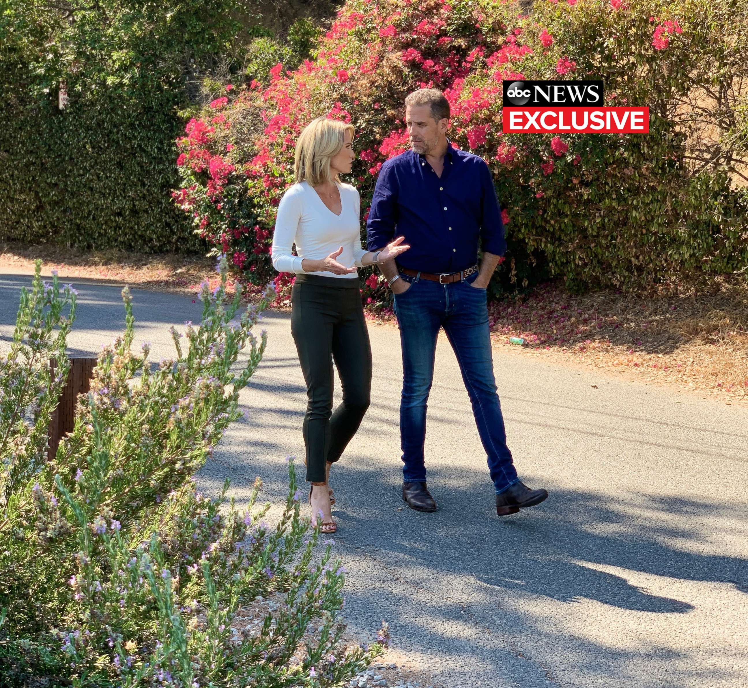 PHOTO: ABC's Amy Robach talks with Hunter Biden during an exclusive interview.