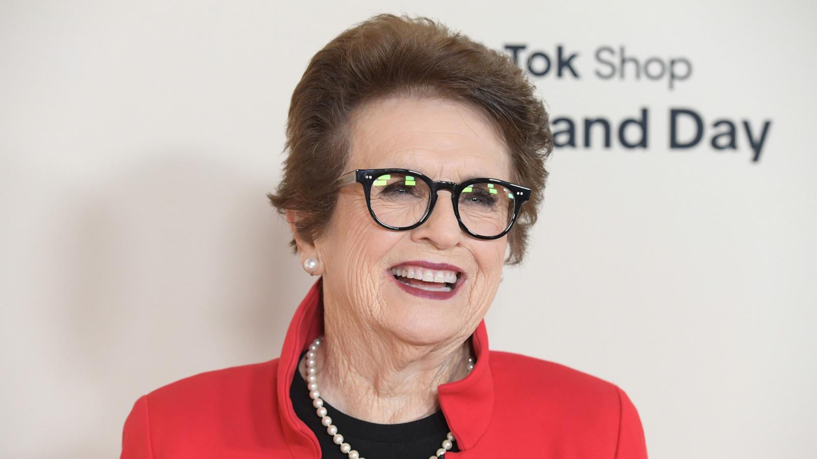 PHOTO: Billie Jean King attends the launch celebration for QVC's Q50 "Age Of Possibility" platform, May 14, 2025 in Santa Monica, Calif.
