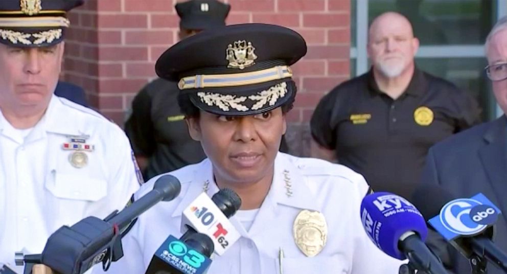 PHOTO: Philadelphia Prisons Commissioner Blanche Carney addresses reporters during a press briefing, May 8, 2023.