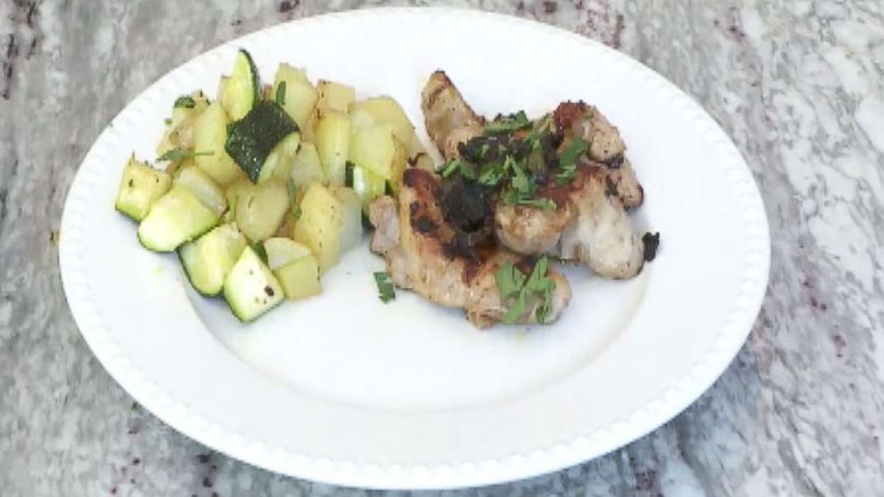 PHOTO: "GMA" made the Chicken Marbella meal from Blue Apron.