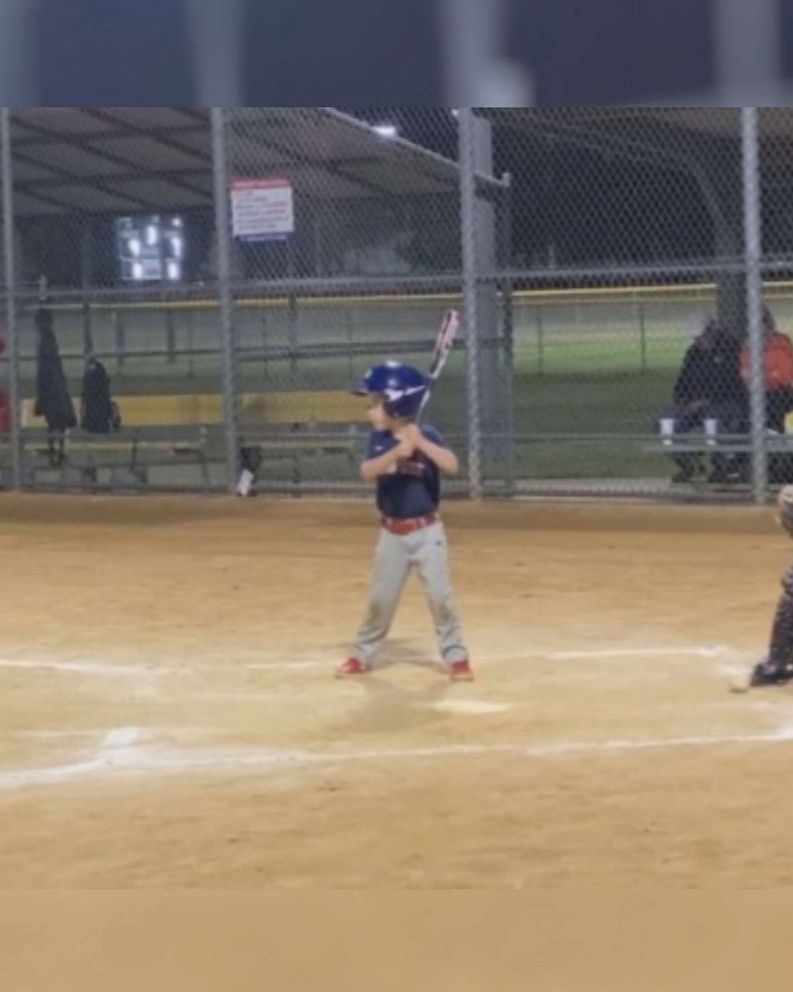 PHOTO: Beckett Burge playing Little League baseball in 2021. 