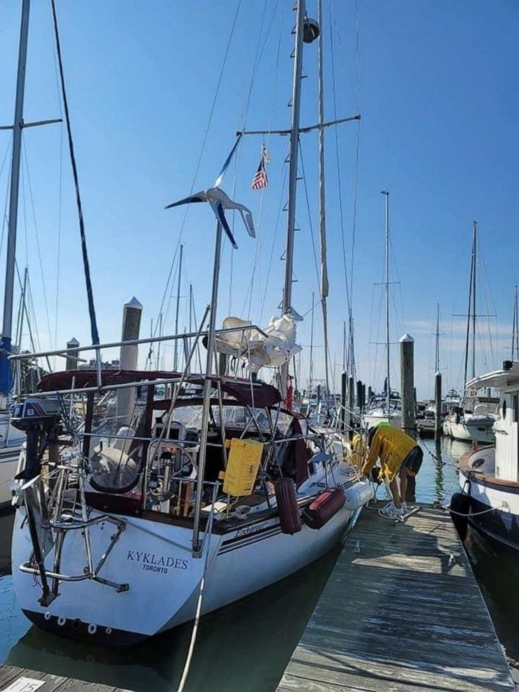 PHOTO: Pictured here is the sailboat Kyklades, which along with its two operators became the subject of Coast Guard search and rescue efforts. 