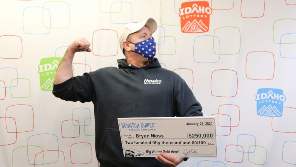 PHOTO: Bryan Moss, from Meridian, Idaho, won a quarter of a million dollars on the Idaho Lottery Scratch Game $250,000 Crossword on Thursday, Jan. 28 – his sixth big prize lottery win but his first time winning the jackpot, according to the Idaho Lottery.