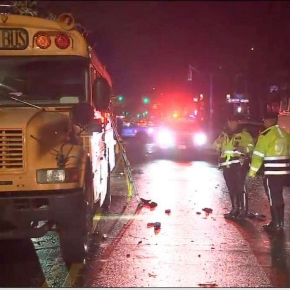 Mom and 4 kids run over at school bus stop by driver trying to escape  police - ABC News