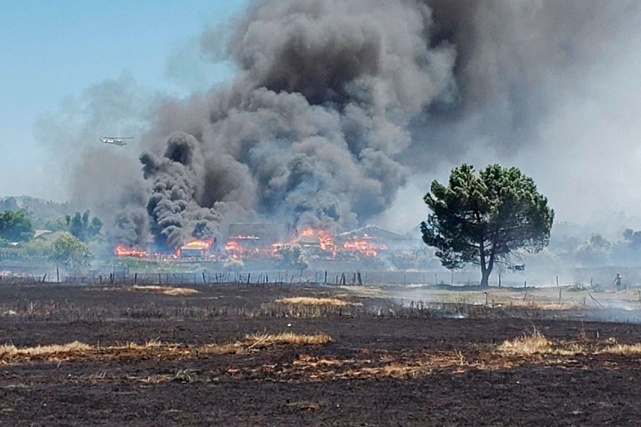 PHOTO: In this photo provided by the California Department of Forestry and Fire Prevention, the Nelson Fire burns Wednesday, June 17, 2020, near Oroville, Calif. 