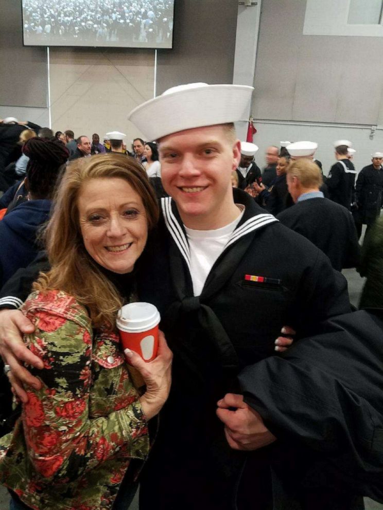 PHOTO: George Johnson, pictured with his mother.