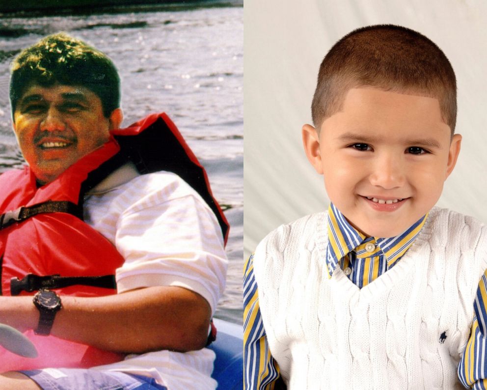 PHOTO: Jose Cardona pictured alongside a 2006 photo of his son Joshua Cardona.