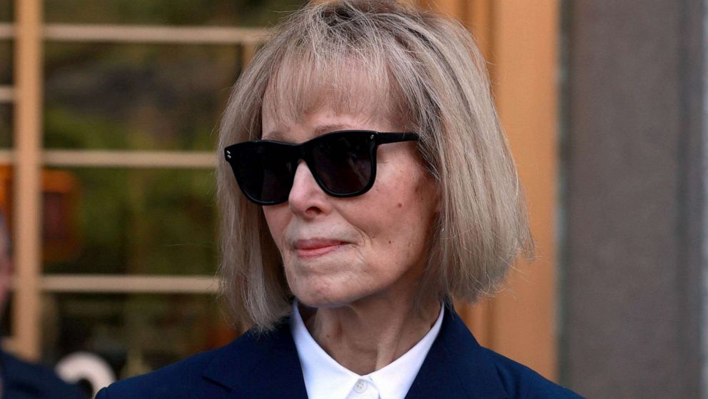 PHOTO: E. Jean Carroll leaves the Southern District of New York Court in Manhattan on April 26, 2023.