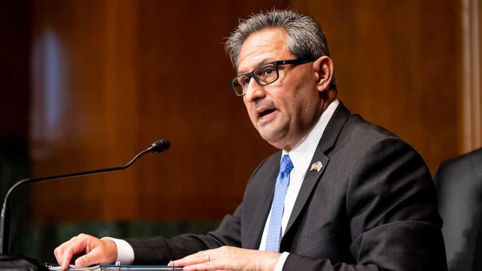 PHOTO: Michael Carvajal, Director Federal Bureau of Prisons, testifies during the Senate Judiciary Committee oversight hearing of the Federal Bureau of Prisons, April 15, 2021. 