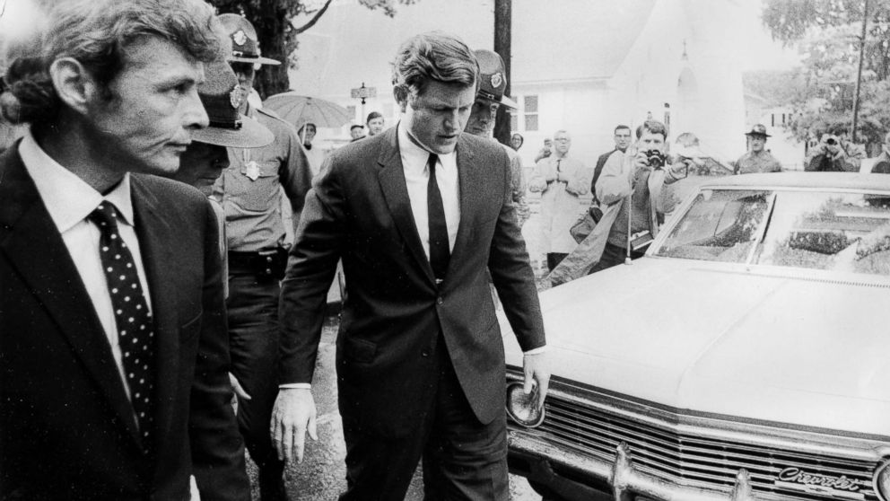 PHOTO: Senator Edward M. Kennedy arrives to the Dukes County Courthouse in Edgartown, Mass., on July 25, 1969, after pleading guilty to leaving the scene of a fatal auto accident. 