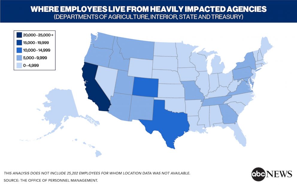 PHOTO: Where Employees Live from Heavily Impacted Agencies