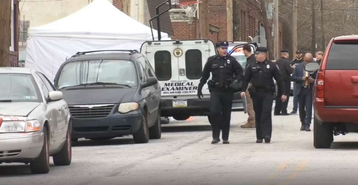 PHOTO: Two teens have been killed and two others injured after they were gunned down in broad daylight as they played basketball in a park in Chester, Pennsylvania, on March 10, 2020.