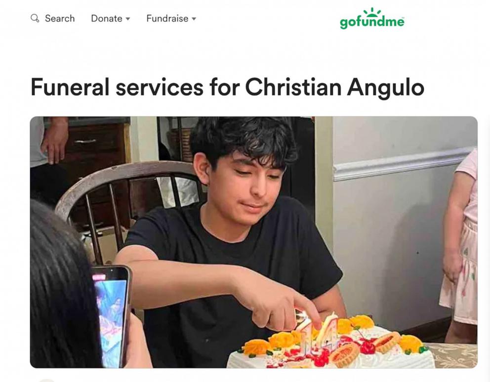 PHOTO: A go fund me page shows outpouring of support for the family for Christian Angulo, who died after a fatal shooting leaving four dead in Winder, Georgia, Sept. 5, 2024. 