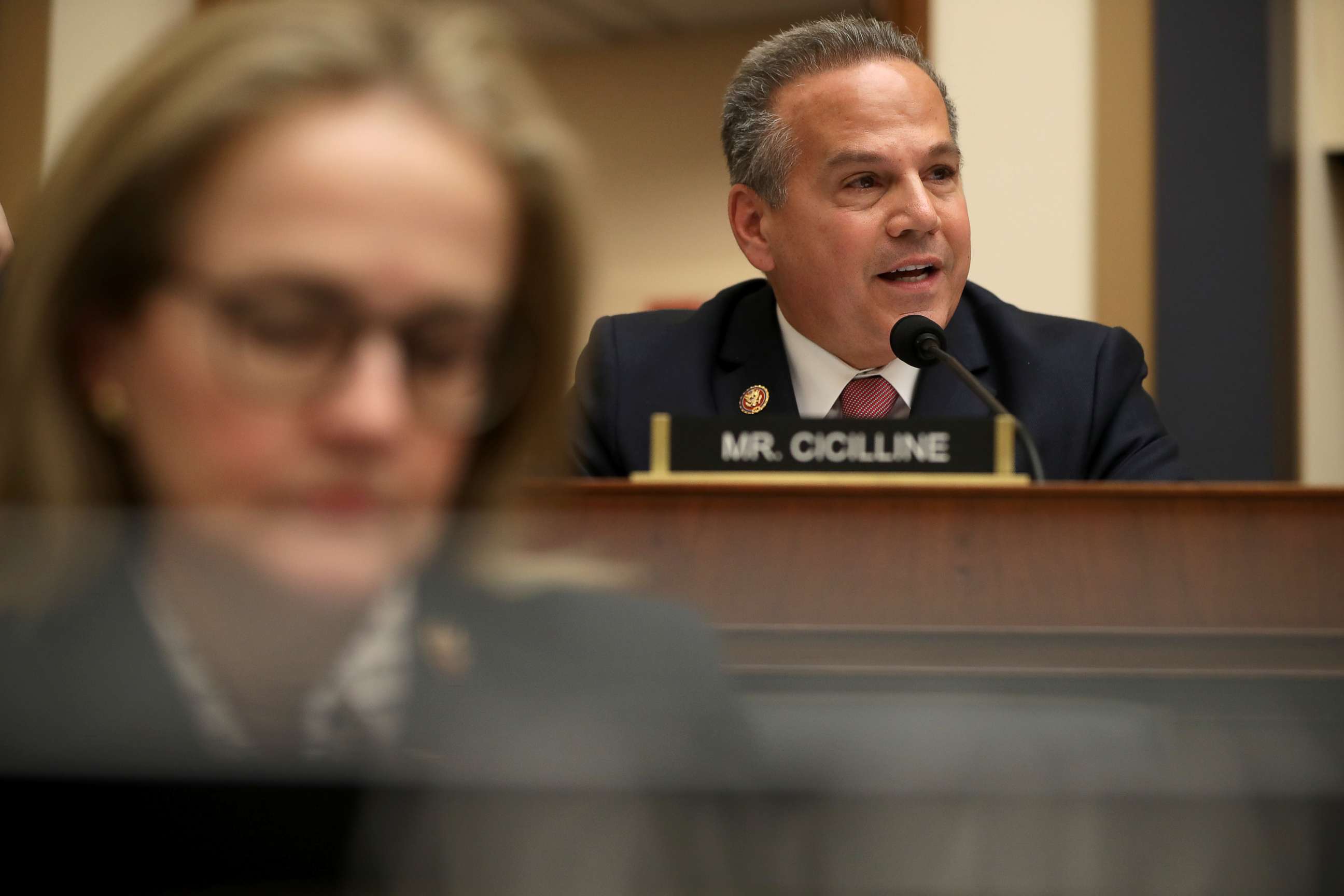 PHOTO: House Judiciary Committee member Rep. David Cicilline (D-RI) questions Acting U.S. Attorney General Matthew Whitaker during an oversight hearing in the Rayburn House Office Building on Capitol Hill, February 8, 2019.