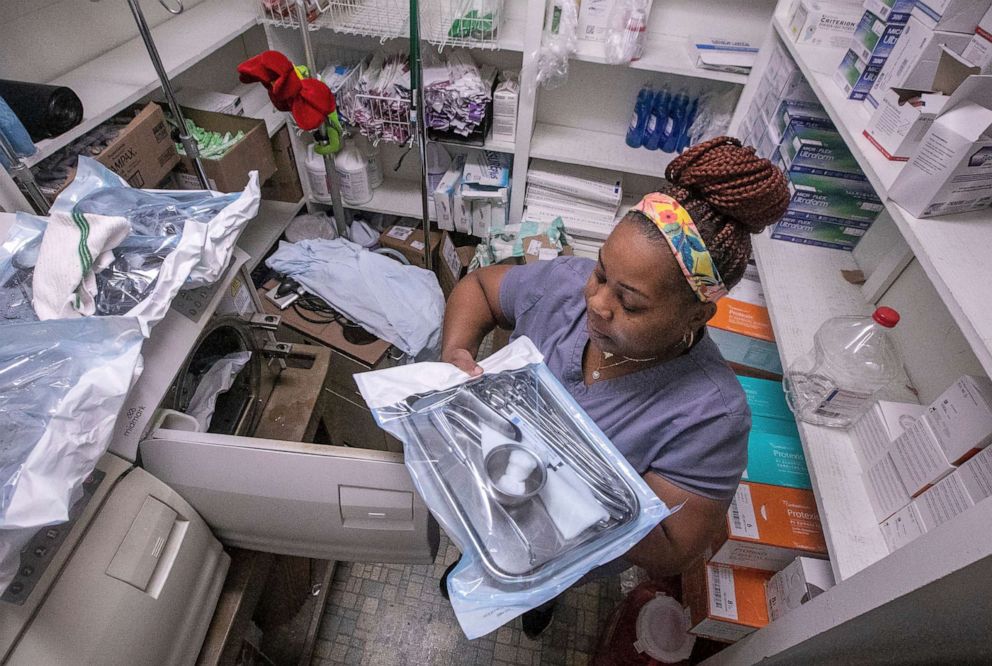PHOTO: Operating room technician Nikki Jordan sterilizes abortion equipment at Hope Medical Group for Women in Shreveport, La., July 6, 2022. 