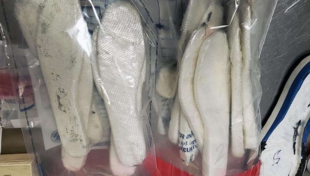 PHOTO: A 21-year-old woman has been arrested after smuggling an estimated $40,000 worth of cocaine in seven pairs of shoes upon her return to the United States from Jamaica on May 2, 2021, at Hartsfield-Jackson Atlanta International Airport.