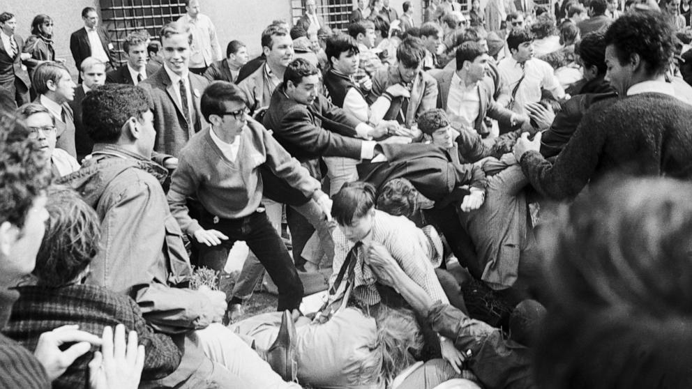 Demonstrations in the '70s, '80s were launched against university investments.