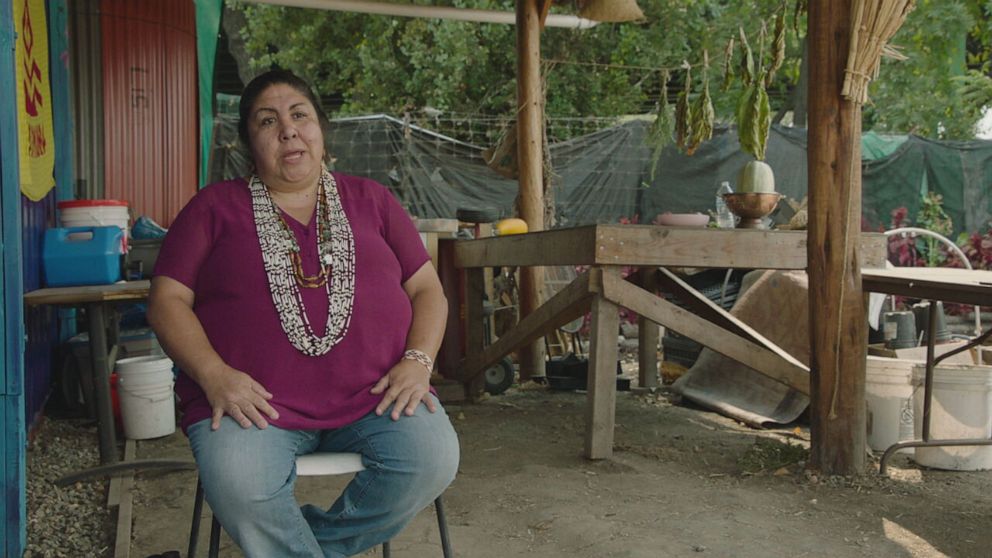 PHOTO: Corrina Gould, a member of the Lisjan Ohlone People, is the co-founder of the Sogorea Te’ Land Trust, a Native woman-led organization that facilitates the return of indigenous land to indigenous people. 