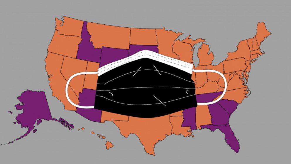 Which states have mask mandates Map ABC News