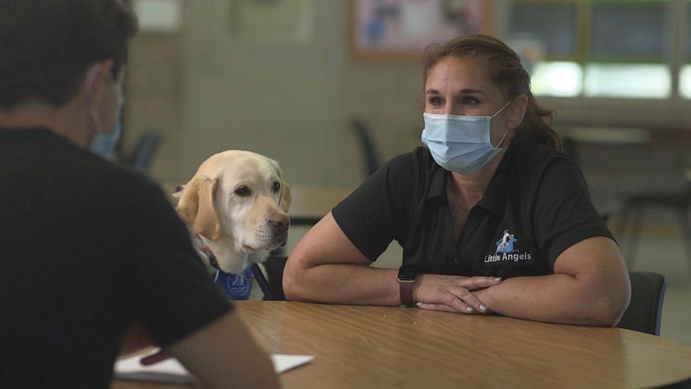 PHOTO: Dana Froomin in the prison program manager for Little Angels Service Dogs.