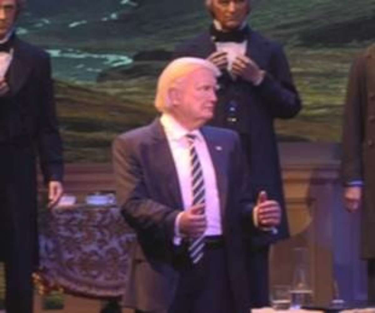 PHOTO: Walt Disney Parks & Resorts shows a preview of its new audio-animatronic figure of President Trump.