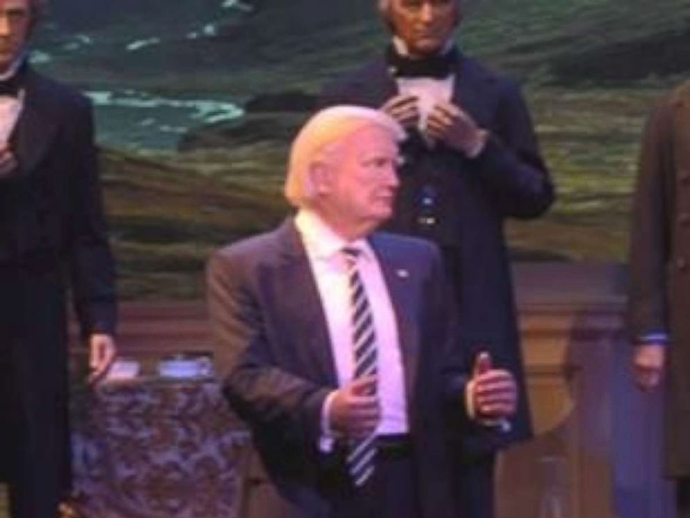 PHOTO: Walt Disney Parks & Resorts shows a preview of its new audio-animatronic figure of President Trump.