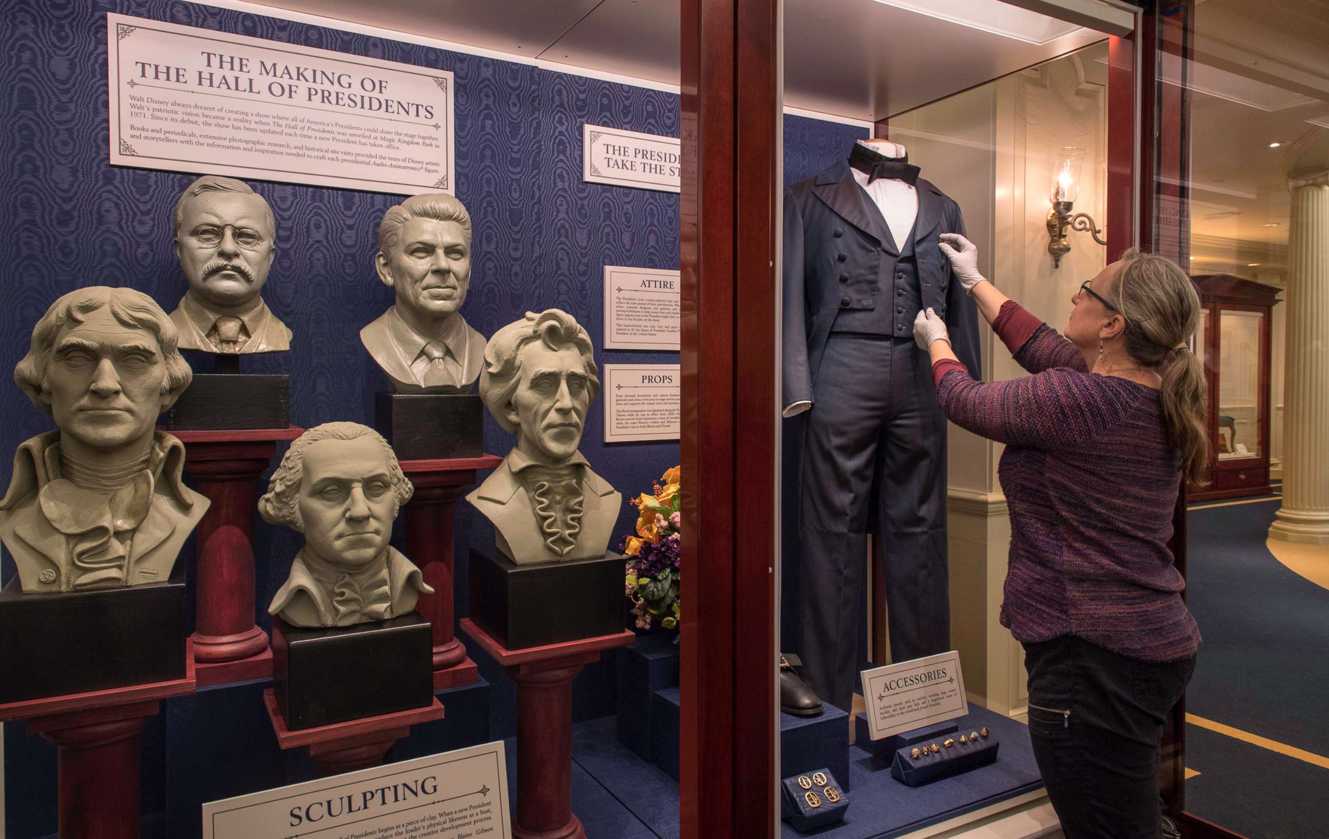 PHOTO: A display featured in Walt Disney Parks & Resorts' Hall of Presidents exhibit at Magic Kingdom Park in Orlando.