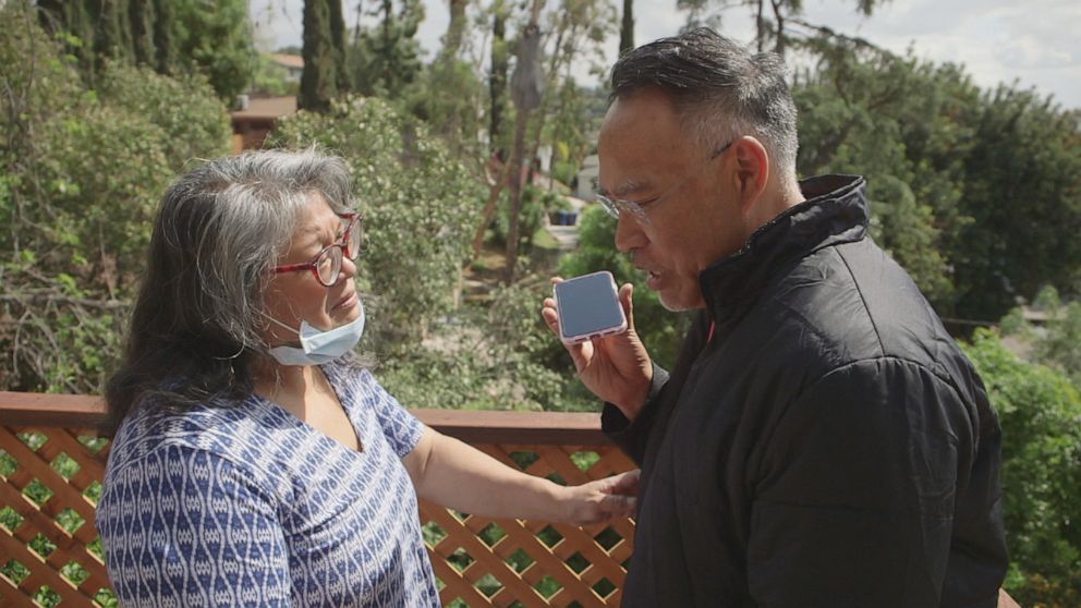 PHOTO: KarenFay and Darryl Ramos-Young receive a call from the hospital in which their 26-year-old son, Taylor Young, was just taken off a ventilator after being diagnosed with the novel coronavirus. 