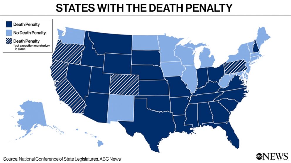 PHOTO: States with the Death Penalty