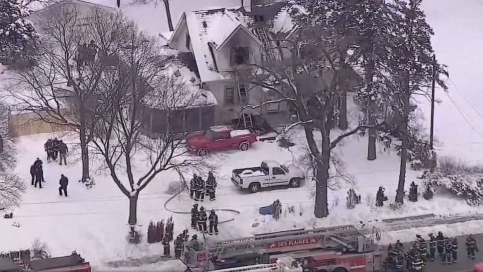 PHOTO: A 25-year-old mother and her four young daughters have been killed after a house fire ravaged their family home at approximately 10:30 a.m. in Des Plaines, Illinois, a suburb of Chicago, on Jan. 27, 2021.
